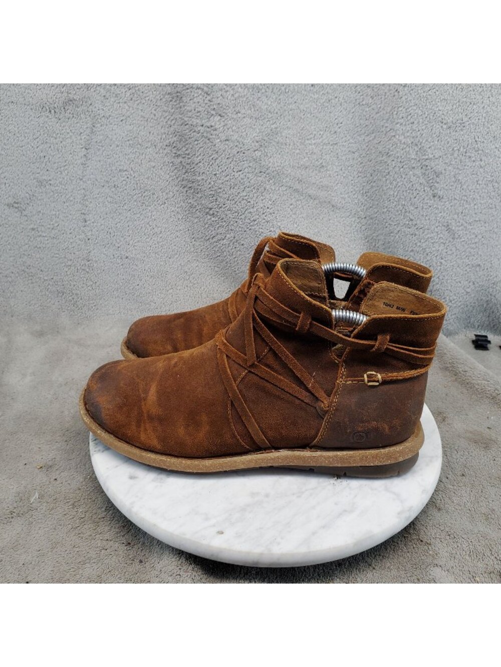 Born Shoes Womens Size 10 Tarkiln Brown Suede Ankle Boots *Read*